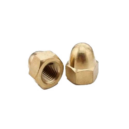 Cupro Nickel Fasteners Cap Nuts Round Brass Hardware Fitting 20 MM Outer Diameter Golden Color Manufacturers, Suppliers in Dubai