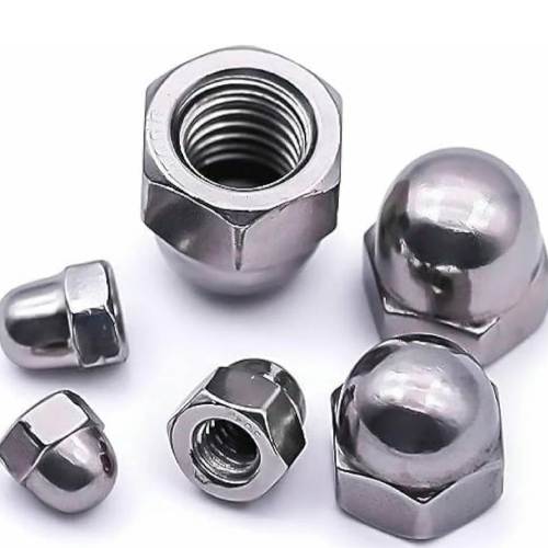 Super Duplex Cap Nuts SS 304 Dome Shape Nuts M3 to M24 Polished Surface Finish DIN 1587 Grade 202 304 316 Box Packaging Manufacturers, Suppliers in Indonesia
