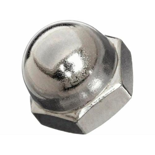 Smo 254 Fasteners Dome Nuts M6 Dome Shape Stainless Steel SS202 Rust Proof Galvanized Surface Finish Manufacturers, Suppliers in Dubai