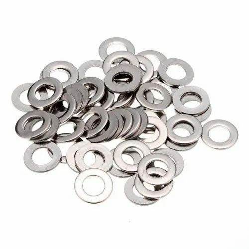 Super Duplex Flat Washers UNS 32760 1MM Buffed Finish Round 8MM ID 10MM OD Silver Chrome Manufacturers, Suppliers in Indonesia