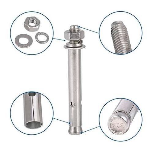 Duplex Steel Expansion Anchors Stainless Steel M10 Hex Head Anchor Bolts with Stainless Steel Exterior Finish Manufacturers, Suppliers in Dubai