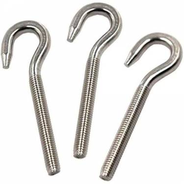 Astm A325 Fasteners Hook Bolts Cast Iron M25 Screw Yellow Zinc Plated 130mm Thread Length 2.5mm Pitch Manufacturers in Dubai