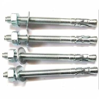 Astm A325 Fasteners Wedge Anchors Polished Metal Industrial Components Silver Manufacturers in Dubai