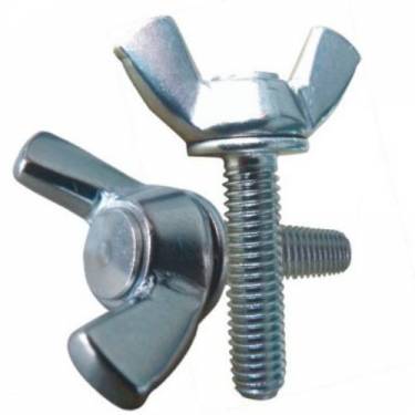 Duplex Steel Wing Nuts Silver Stainless Steel Round M7 Bolt with 3 Point 5 Thread Size Manufacturers in Dubai