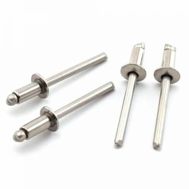 Hastelloy Blind Rivets 4 MM Rivet Curved Head 6.4 MM Length Silver Polished Grade A 20 Pieces Box Packaging Manufacturers in Indonesia
