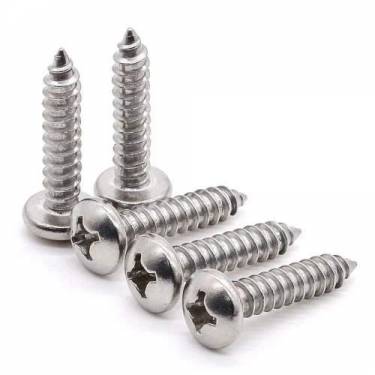 Inconel Fasteners Self Tapping Screws Round Head Bolt Full Threaded Polished Silver Hardware Fitting Manufacturers in Indonesia