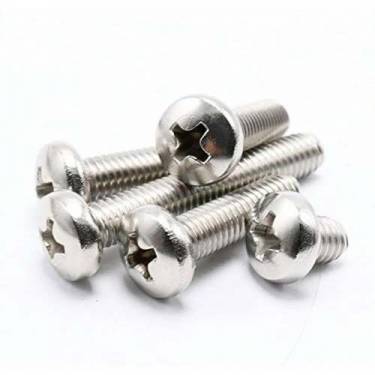 Nickel Alloy Fasteners Pan Head Screws Round Head Fasteners Grey Color Manufacturers in Indonesia