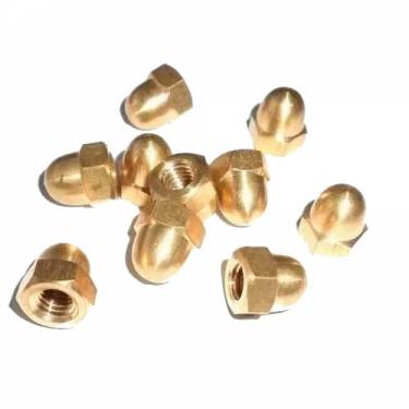 Phosphorous Bronze Fasteners Dome Nuts 8mm Hexagonal Industrial Nuts With 5mm Inner Diameter Manufacturers in Qatar