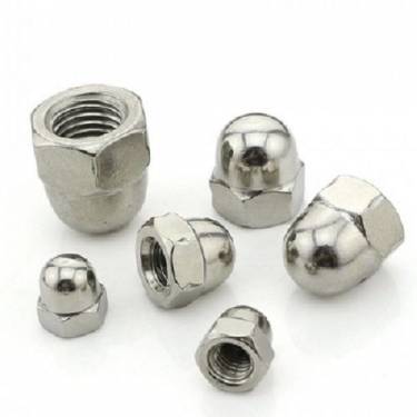 Sanicro 28 Fastener Dome Nuts Customized Silver SS Industrial Standard Nuts Manufacturers in Dubai
