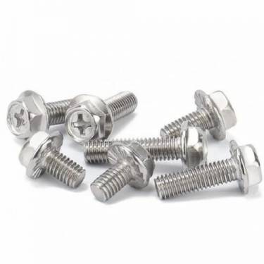 Sanicro 28 Fastener Hex Flange Screws Zinc Plated Hex Phillips Head Flange Screws Manufacturers in Dubai