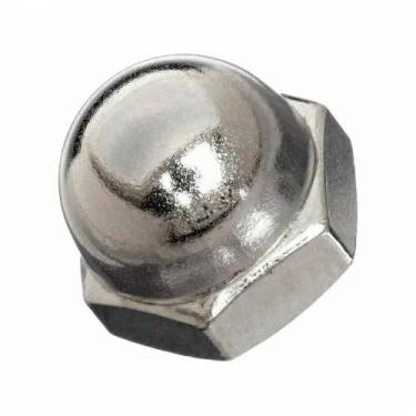 Smo 254 Fasteners Dome Nuts M6 Dome Shape Stainless Steel SS202 Rust Proof Galvanized Surface Finish Manufacturers in Dubai