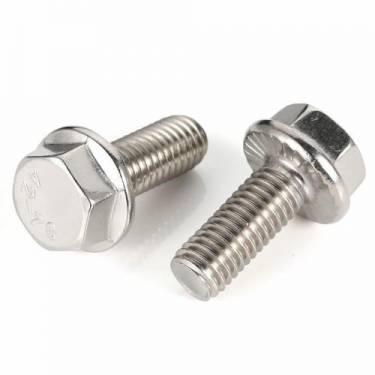 Smo 254 Fasteners Flange Bolts M6 Bolt 25mm Stainless Steel Zinc Nickel Plated Fully Threaded DIN 6921 Manufacturers in Dubai