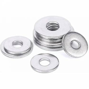 Super Duplex Flat Washers UNS 32760 1MM Buffed Finish Round 8MM ID 10MM OD Silver Chrome Manufacturers in Indonesia