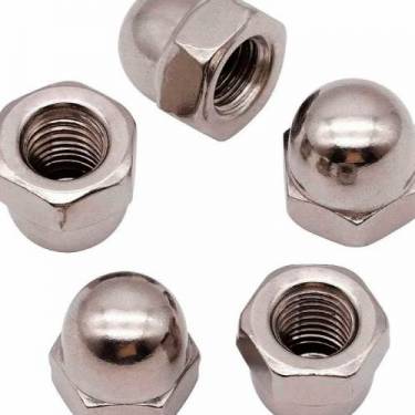 Titanium Fastener Cap Nuts Stainless Steel Hexagonal Dome Bolt M8 Grade 202 304 316 for Industrial Use Quantity Per Pack as Per Requirement Manufacturers in Bahrain